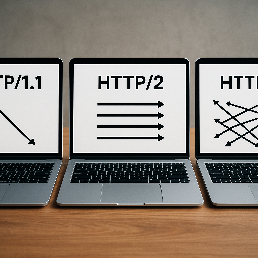 Różnica między HTTP/1.1, HTTP/2 i HTTP/3